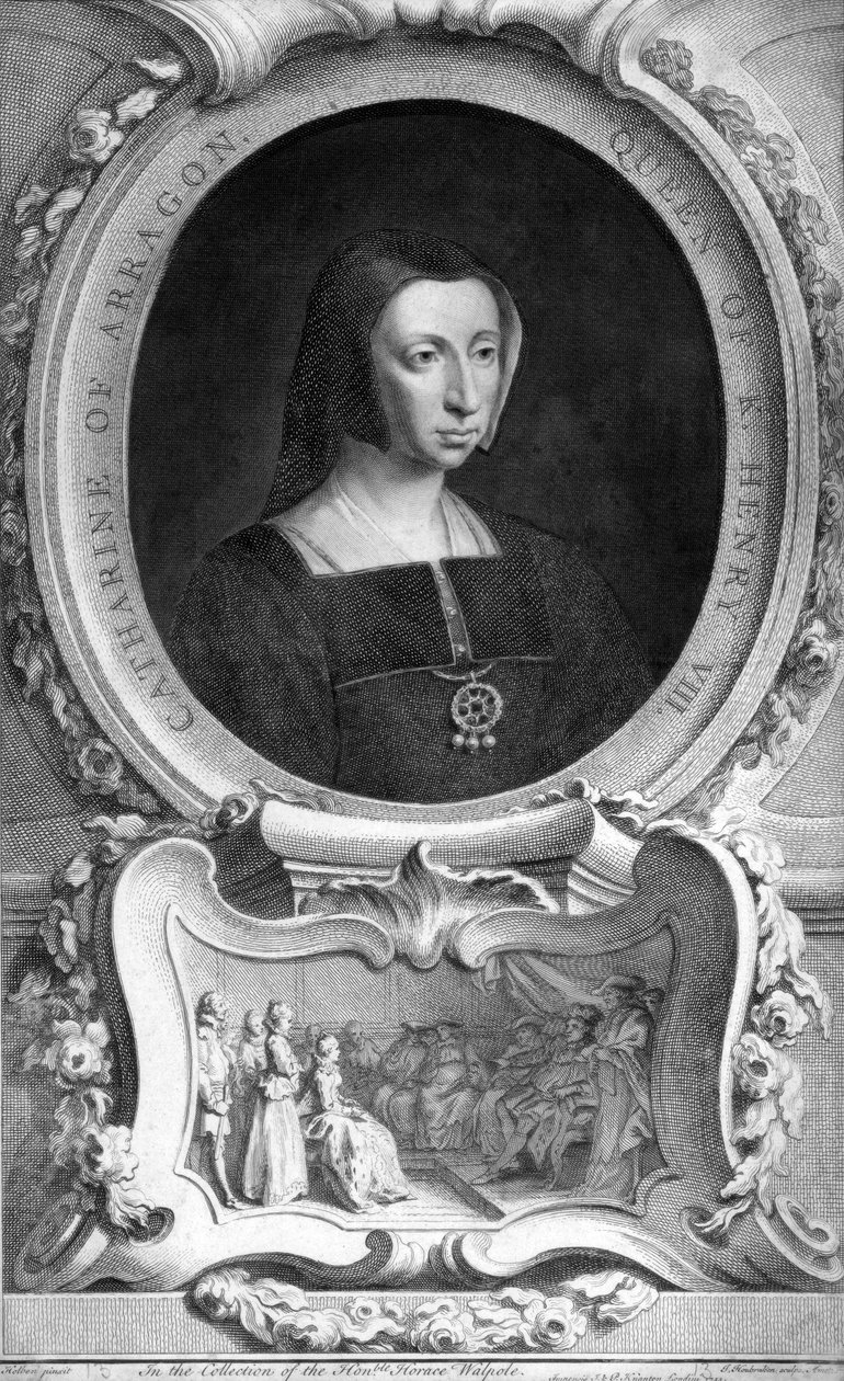 Katarzyna Aragońska 1485-1536, 1744. autorstwa Jacobus Houbraken
