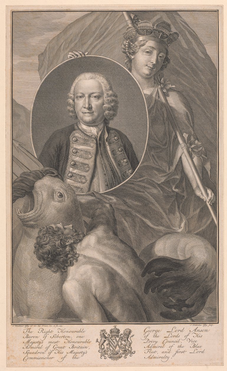 Jerzego Lorda Ansona autorstwa Jacobus Houbraken