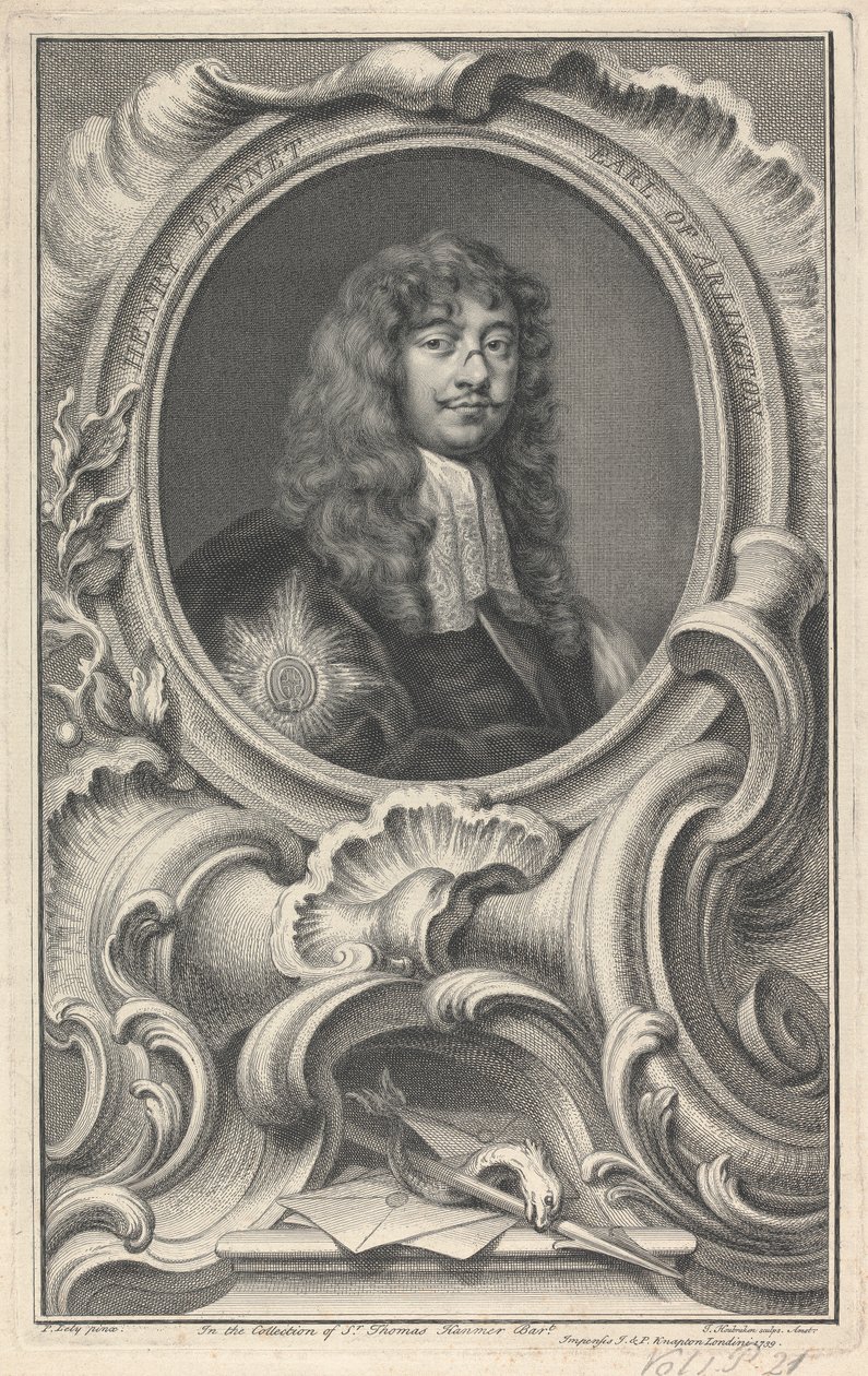 Henry Bennet, 1.hrabia Arlington autorstwa Jacobus Houbraken