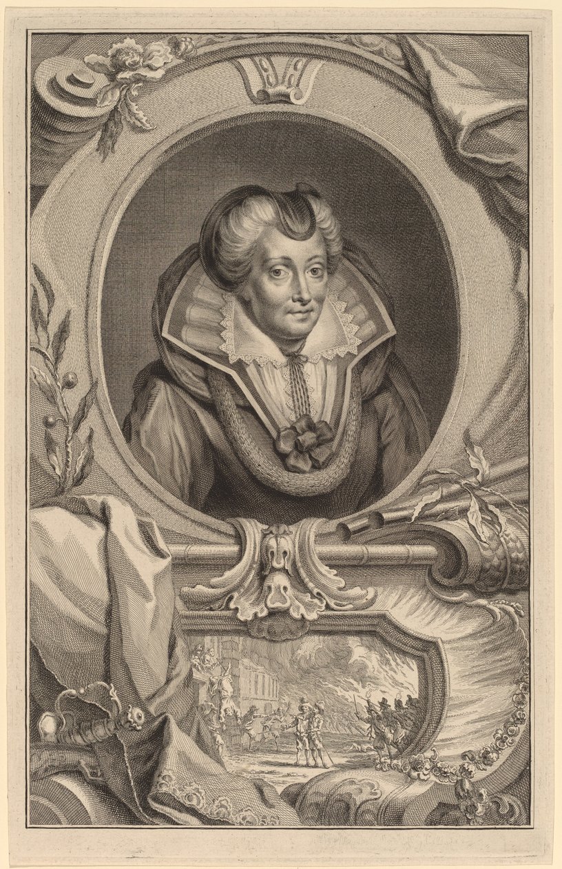 Ludwika de Coligny autorstwa Jacobus Houbraken