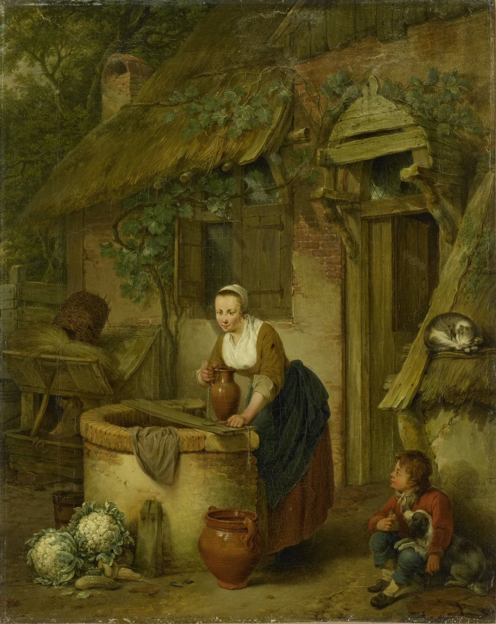 Woman Drawing Water from a Well   1392204   pl       polish Successfully Translated  Original: The watering place, 1828-1879 Translat: 