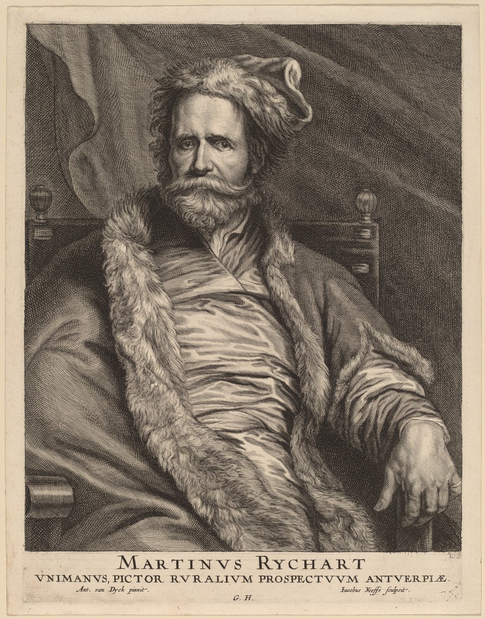 Martin Rijckaert autorstwa Jacobus Neeffs, after Sir Anthony van Dyck