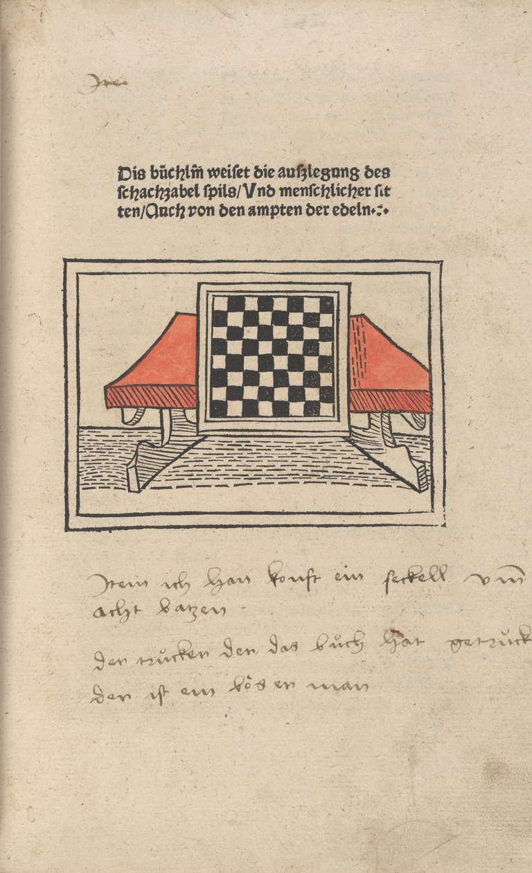 Księga Szachowa, 1483. autorstwa Jacobus de Cessolis