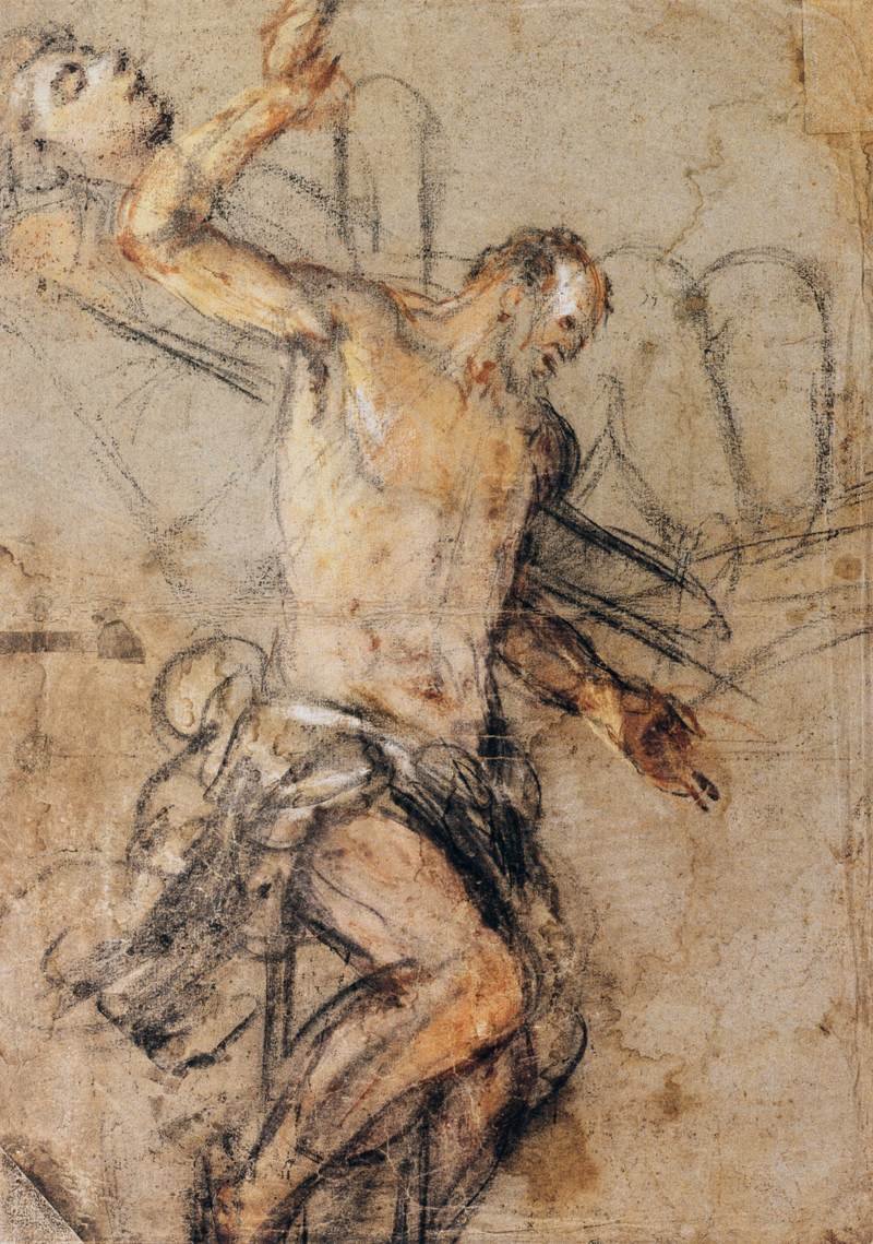Dobry złodziej na krzyżu autorstwa Jacopo Bassano