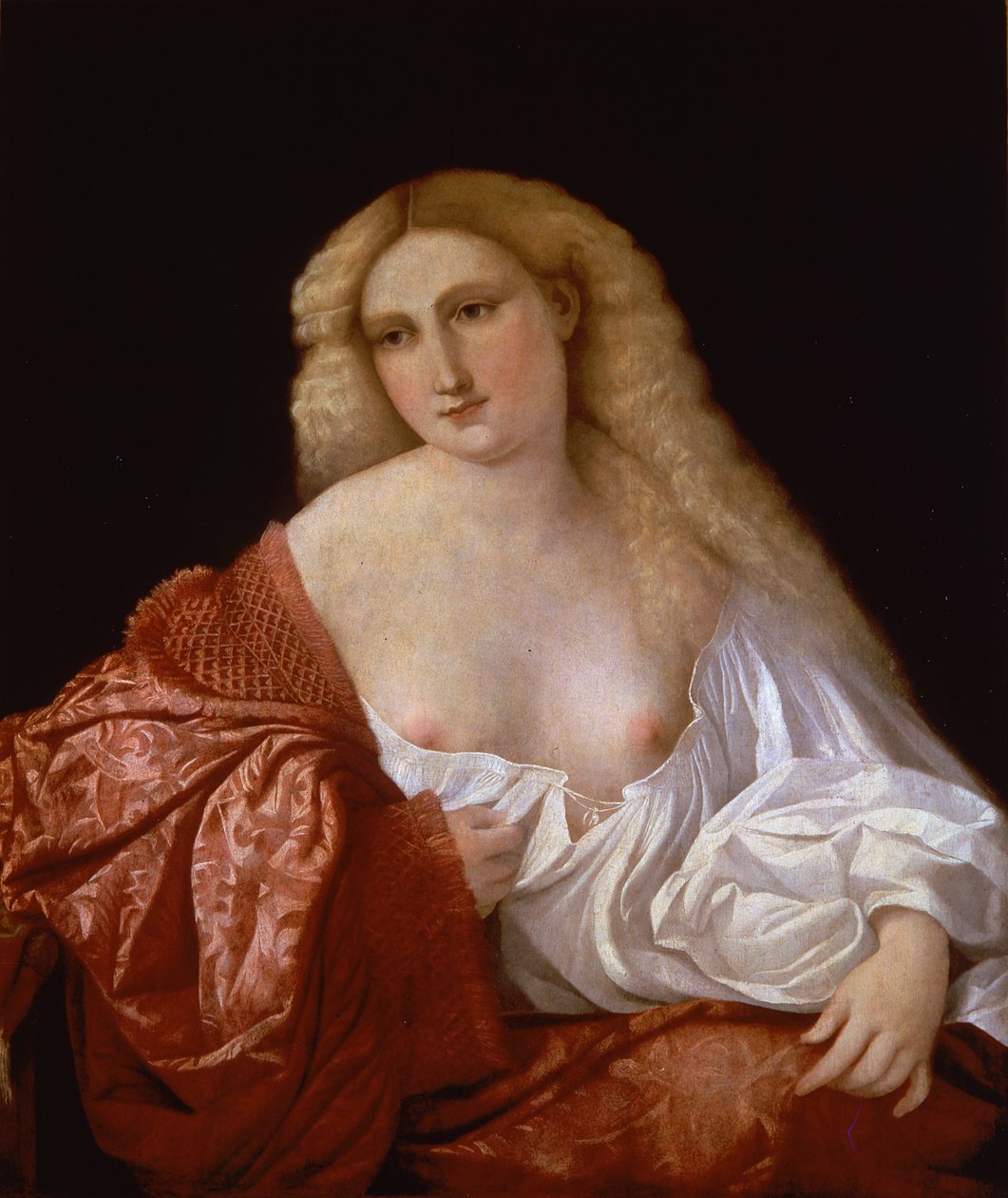 Portret kobiety znanej jako Portret kurtyzany autorstwa Jacopo Negretti