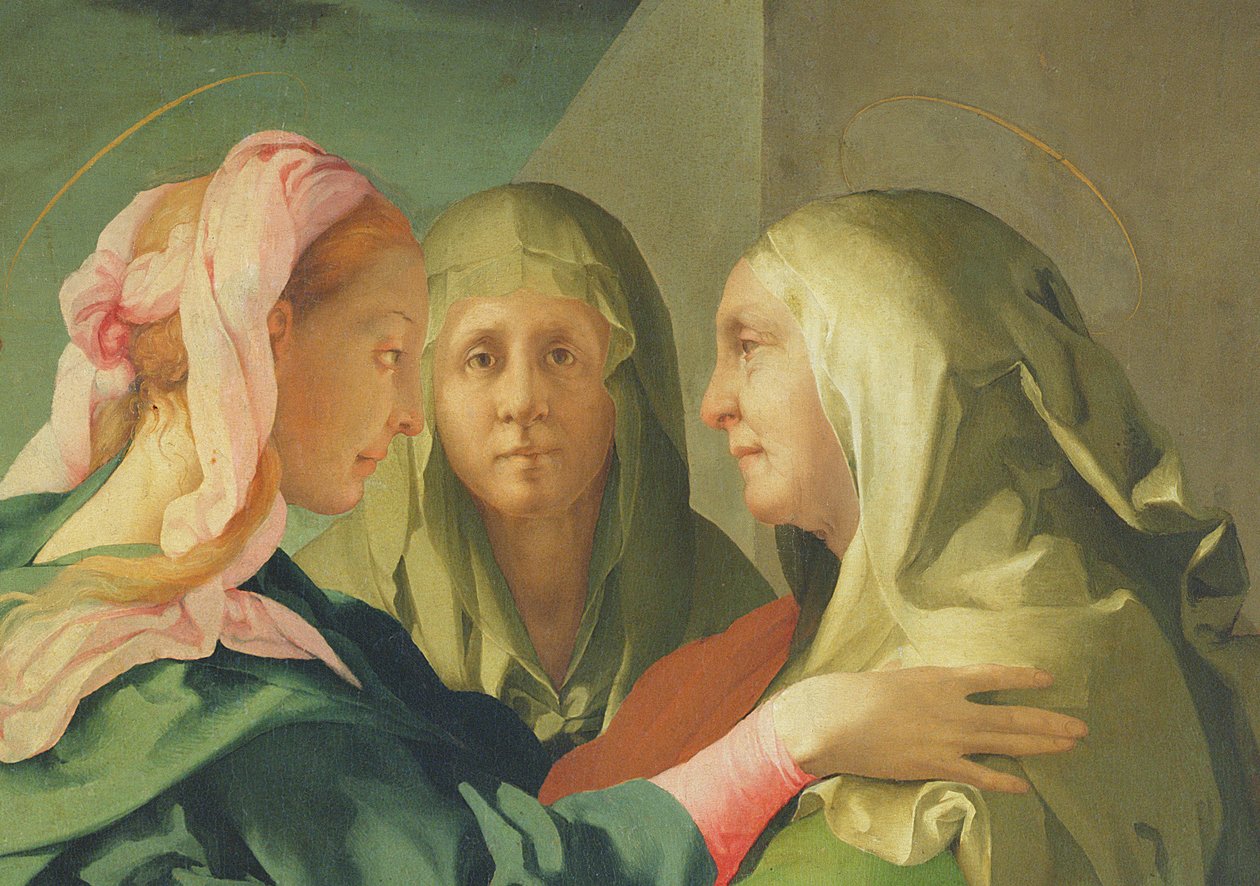 Nawiedzenie, 1528-30 fragment fresku z 60438 autorstwa Jacopo Pontormo