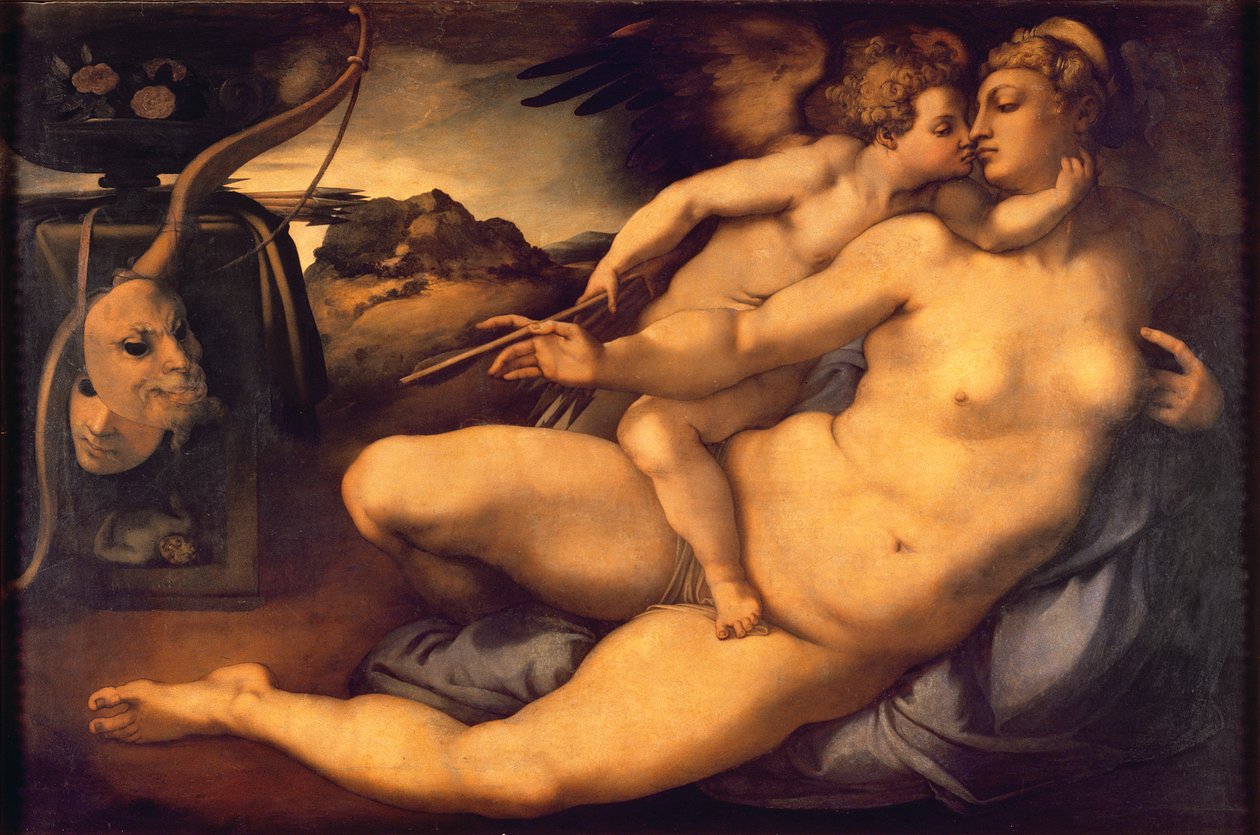 Wenus i Kupidyn, 1533 autorstwa Jacopo Pontormo