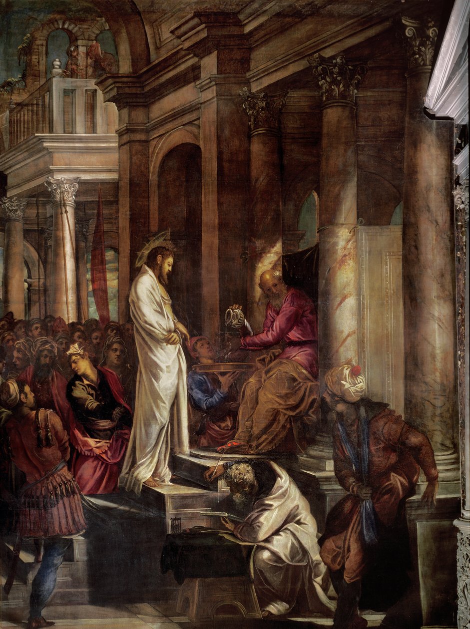 Chrystus przed Piłatem, ok. 1566-67 autorstwa Jacopo Robusti Tintoretto
