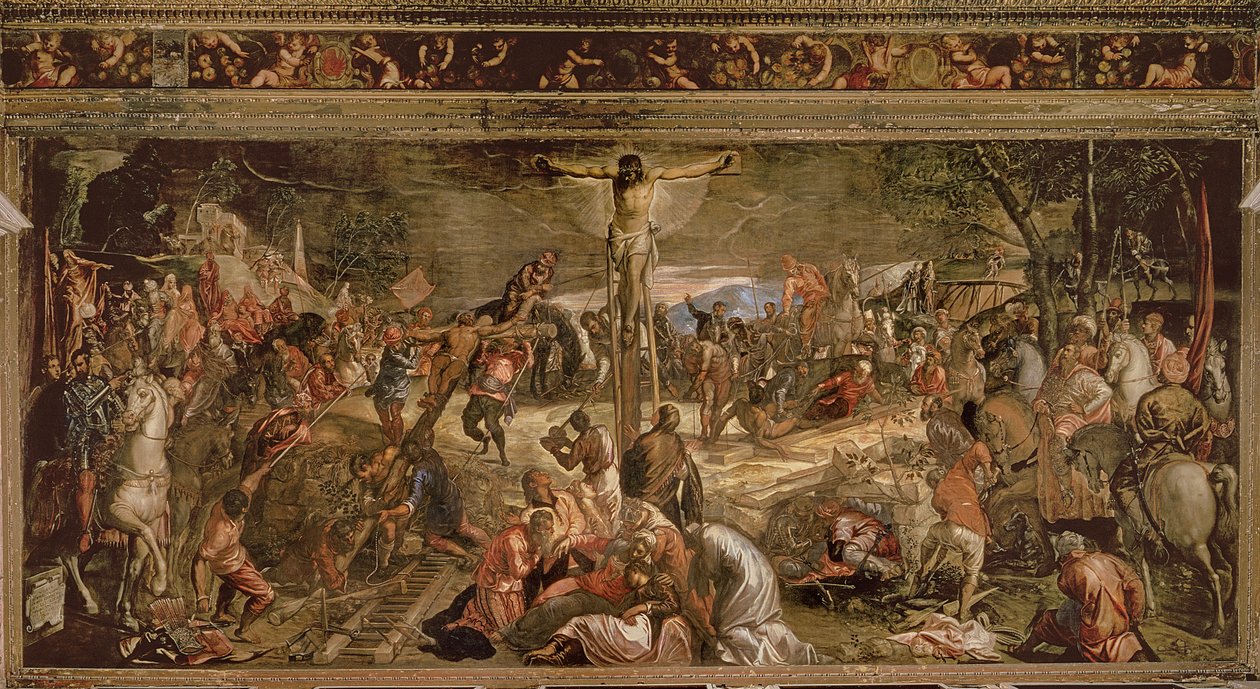 Ukrzyżowanie Chrystusa, 1565 r. autorstwa Jacopo Robusti Tintoretto
