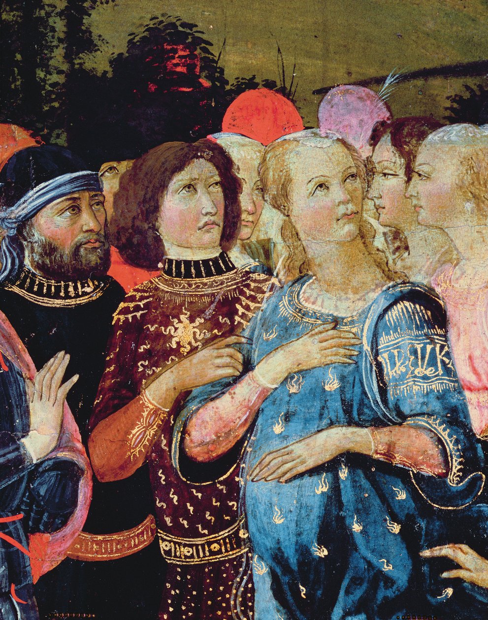 Triumf miłości, inspirowany „Triumfami” Petrarki (1304-74) (detal 194156) autorstwa Jacopo del Sellaio