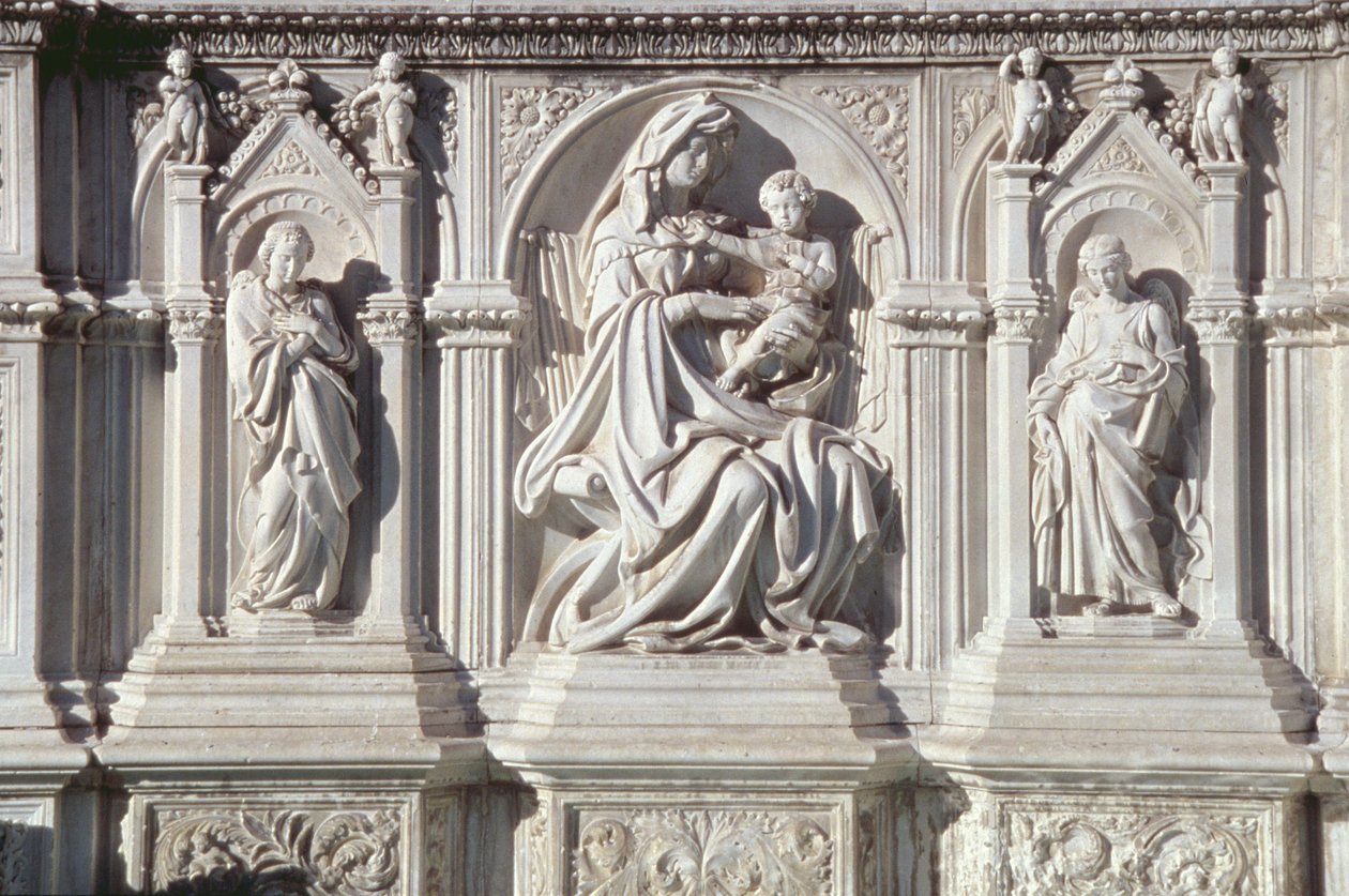 Fonte Gaia (marmur) (detal) autorstwa Jacopo della Quercia