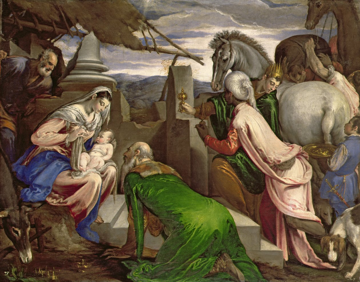 Adoracja Trzech Króli autorstwa Jacopo Bassano