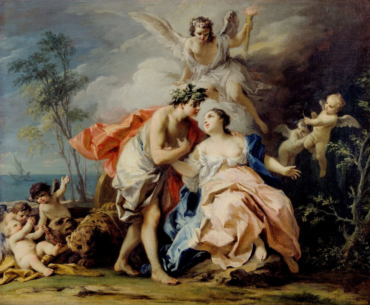 Bachus i Ariadna autorstwa Jacopo Amigoni
