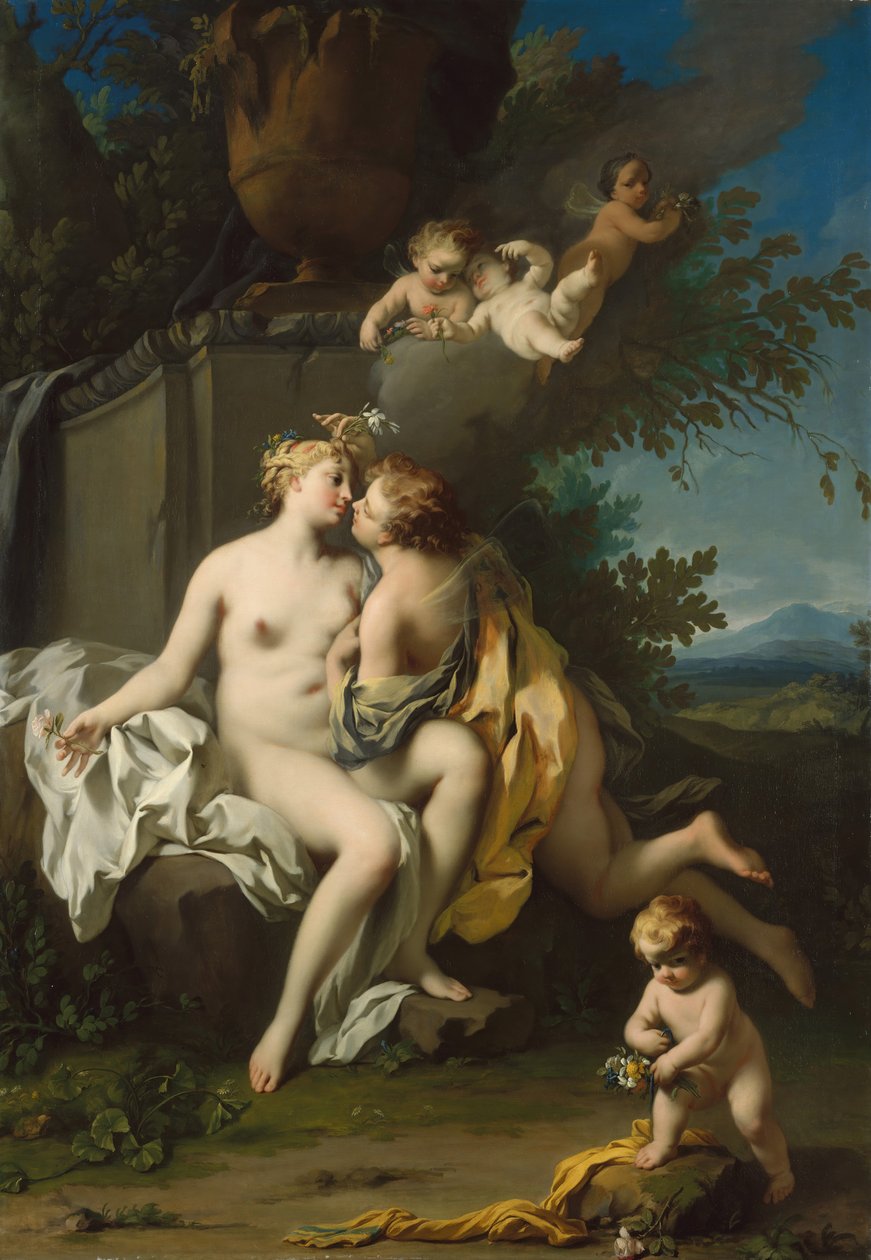 Flora i Zefir, lata 30. XVIII wieku. autorstwa Jacopo Amigoni