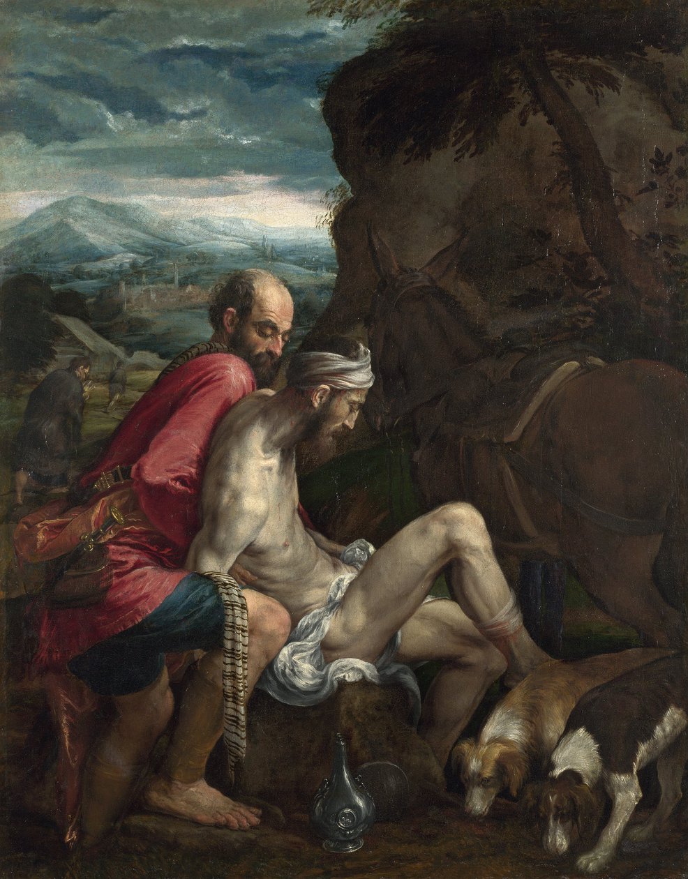 Dobry Samarytanin autorstwa Jacopo Bassano