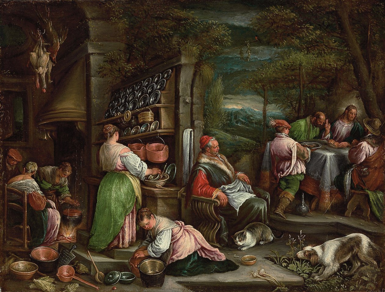 Wieczerza w Emaus autorstwa Jacopo Bassano