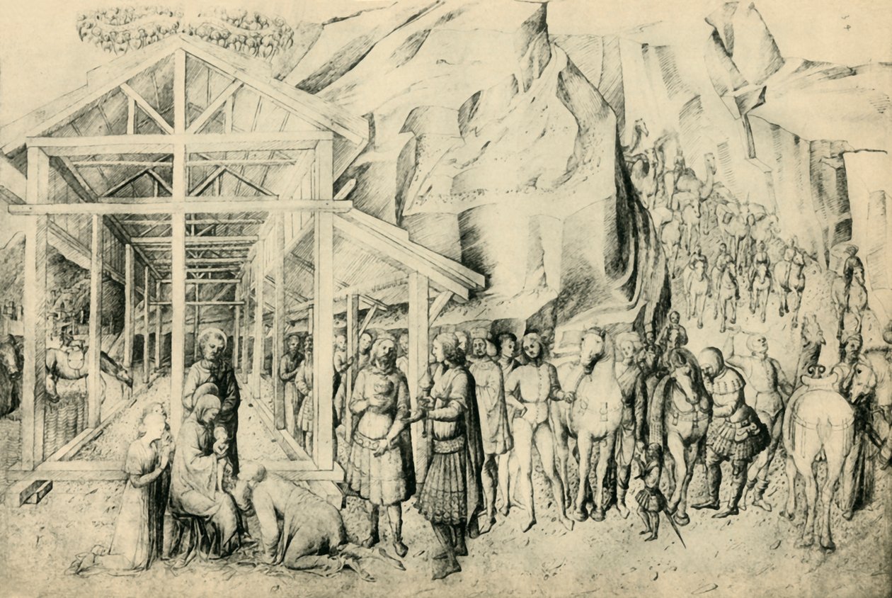 Adoracja Trzech Króli, ok. 1430-1460, 1943. autorstwa Jacopo Bellini