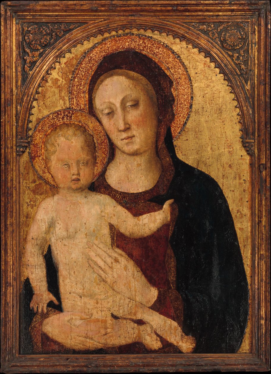 Madonna z Dzieciątkiem, prawdopodobnie lata czterdzieste XIV wieku. autorstwa Jacopo Bellini