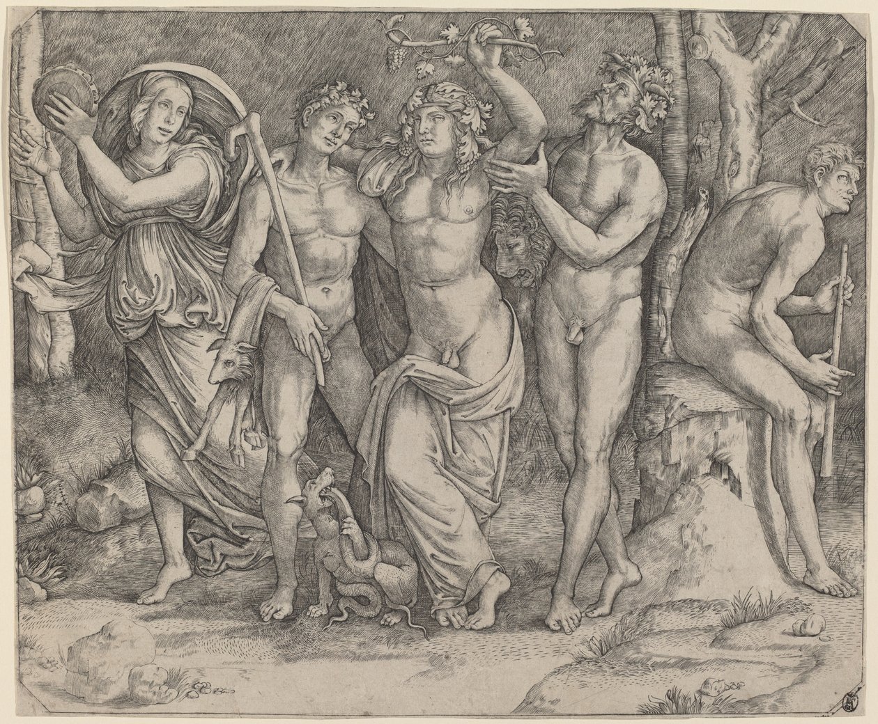 Bachus i jego pomocnicy autorstwa Jacopo Francia