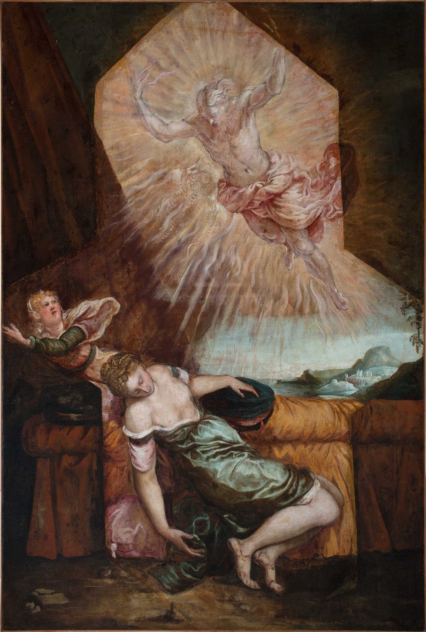 Jowisz i Semele. autorstwa Jacopo Robusti Tintoretto