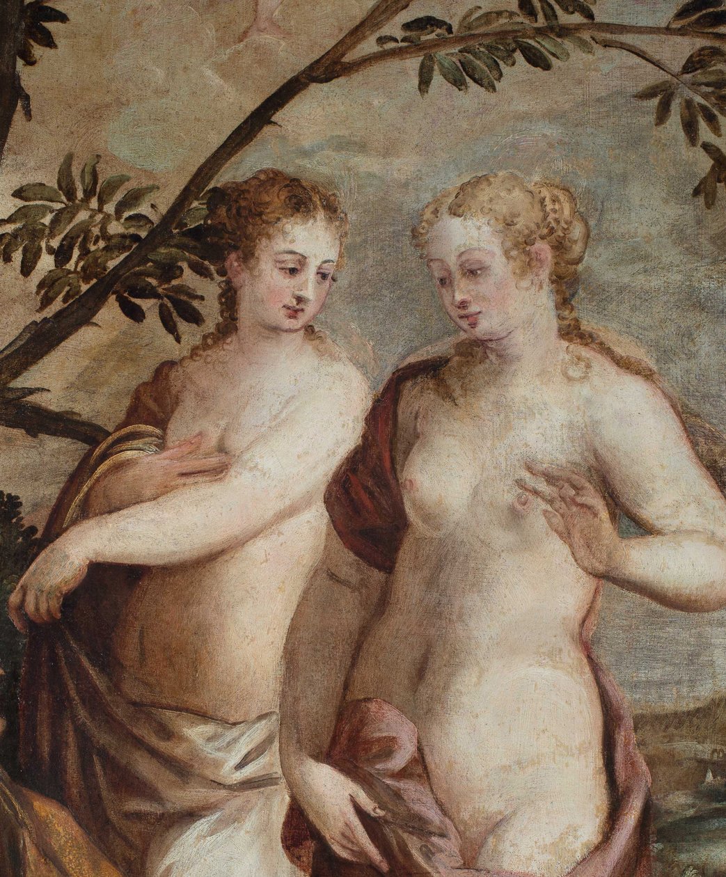 Wyrok Paryża Detal. autorstwa Jacopo Robusti Tintoretto