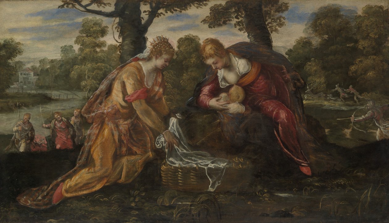 Znalezienie Mojżesza, 1560s. autorstwa Jacopo Robusti Tintoretto