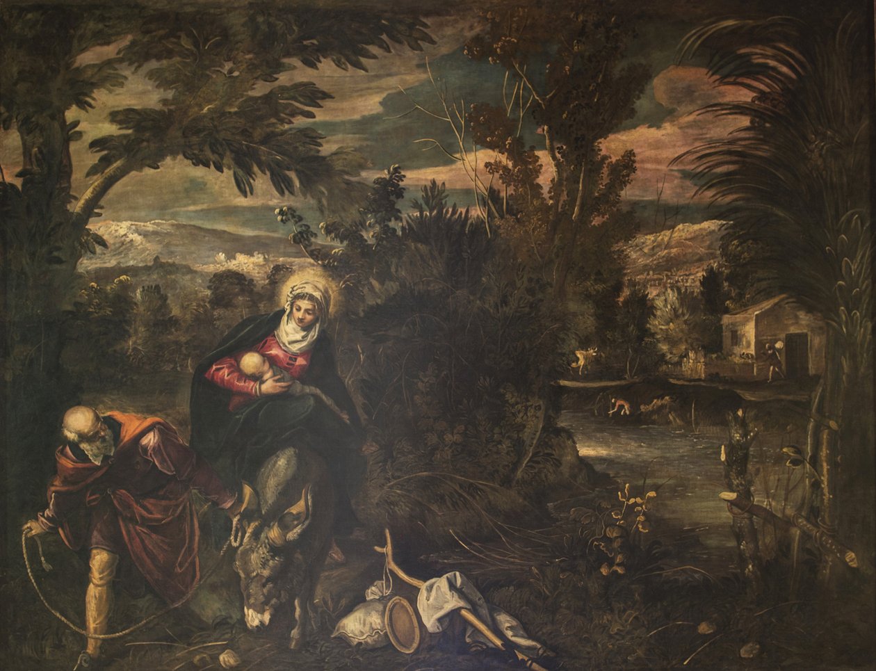 Ucieczka do Egiptu, 1582-1585. autorstwa Jacopo Tintoretto