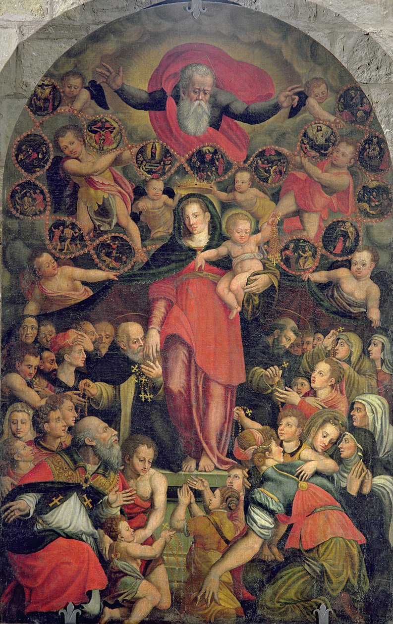 Madonna Różańcowa, ok.1569 autorstwa Jacopo Zucchi