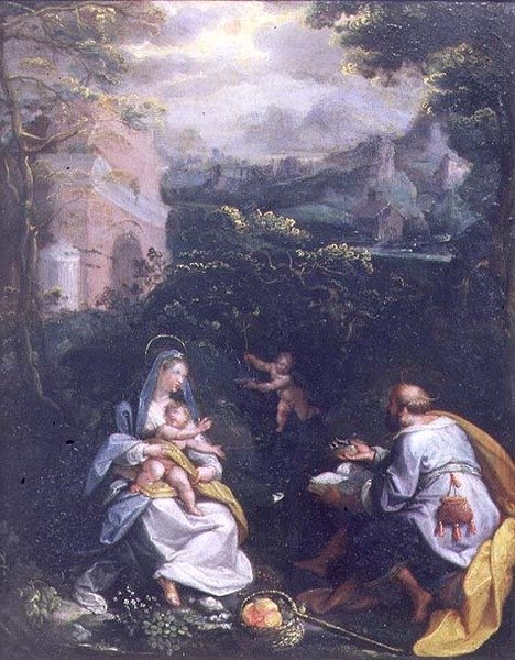 Odpocznij w locie do Egiptu (panel) autorstwa Jacopo Zucchi