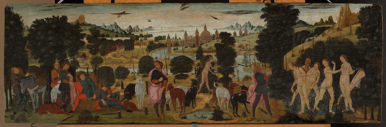 Diana i Akteon autorstwa Jacopo del Sellaio