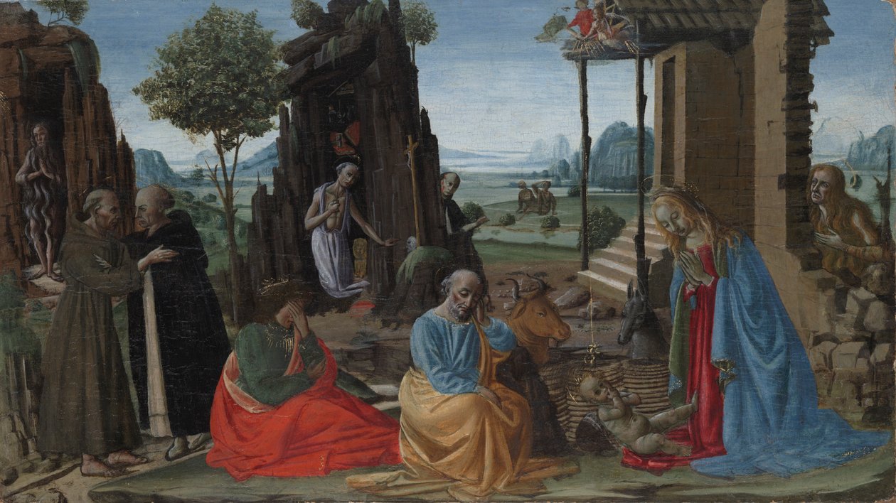 Mistyczna szopka autorstwa Jacopo del Sellaio