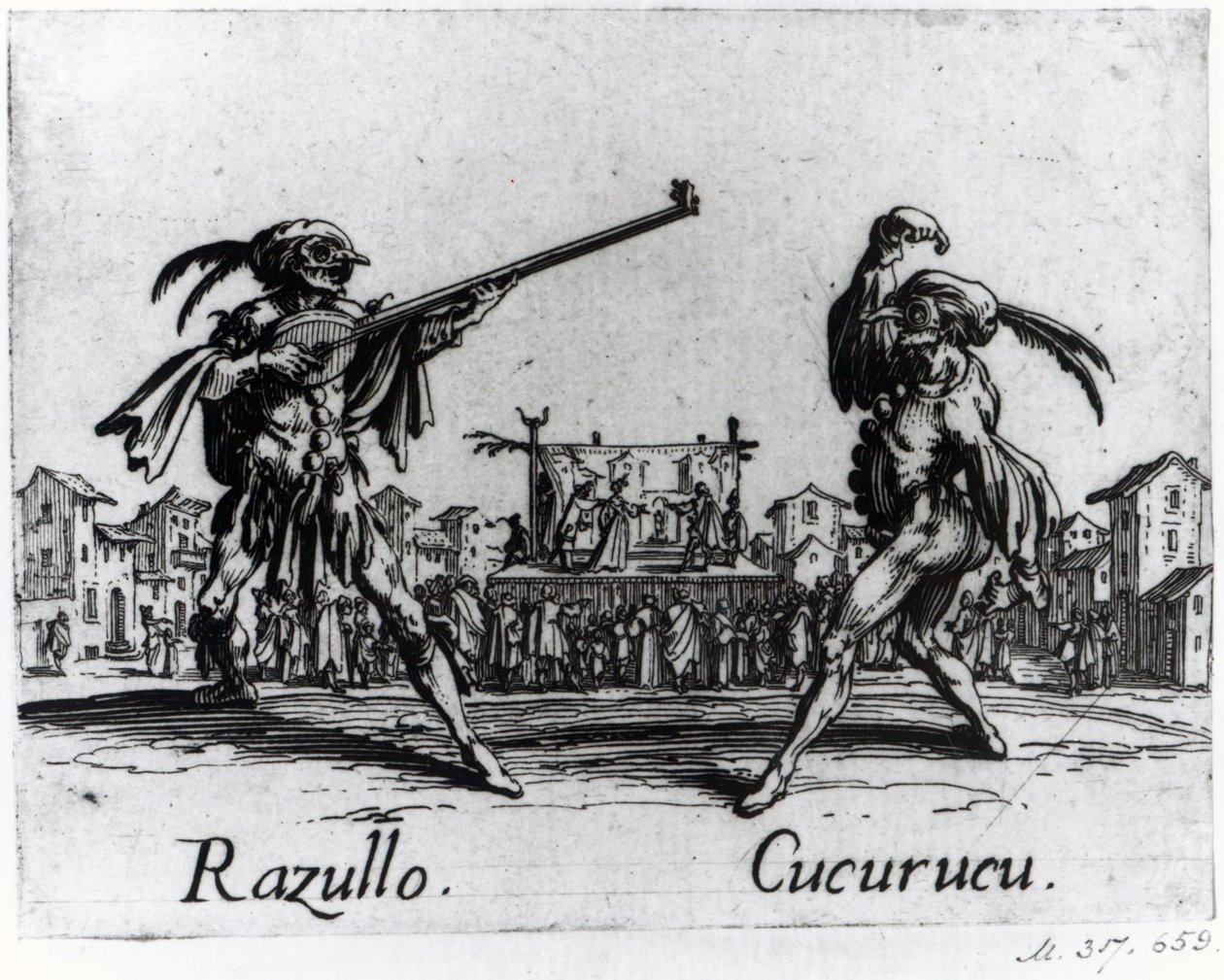 Balli de Sfessania, ok. 1622 r. autorstwa Jacques Callot