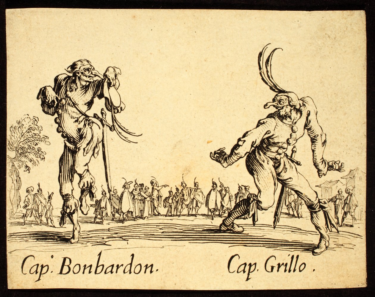 Kapitanowie Bonbardon i Grillo, 1622 r autorstwa Jacques Callot
