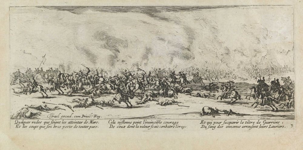 Bitwa Nieszczęścia i złe godziny wojny, pl. 3 autorstwa Jacques Callot