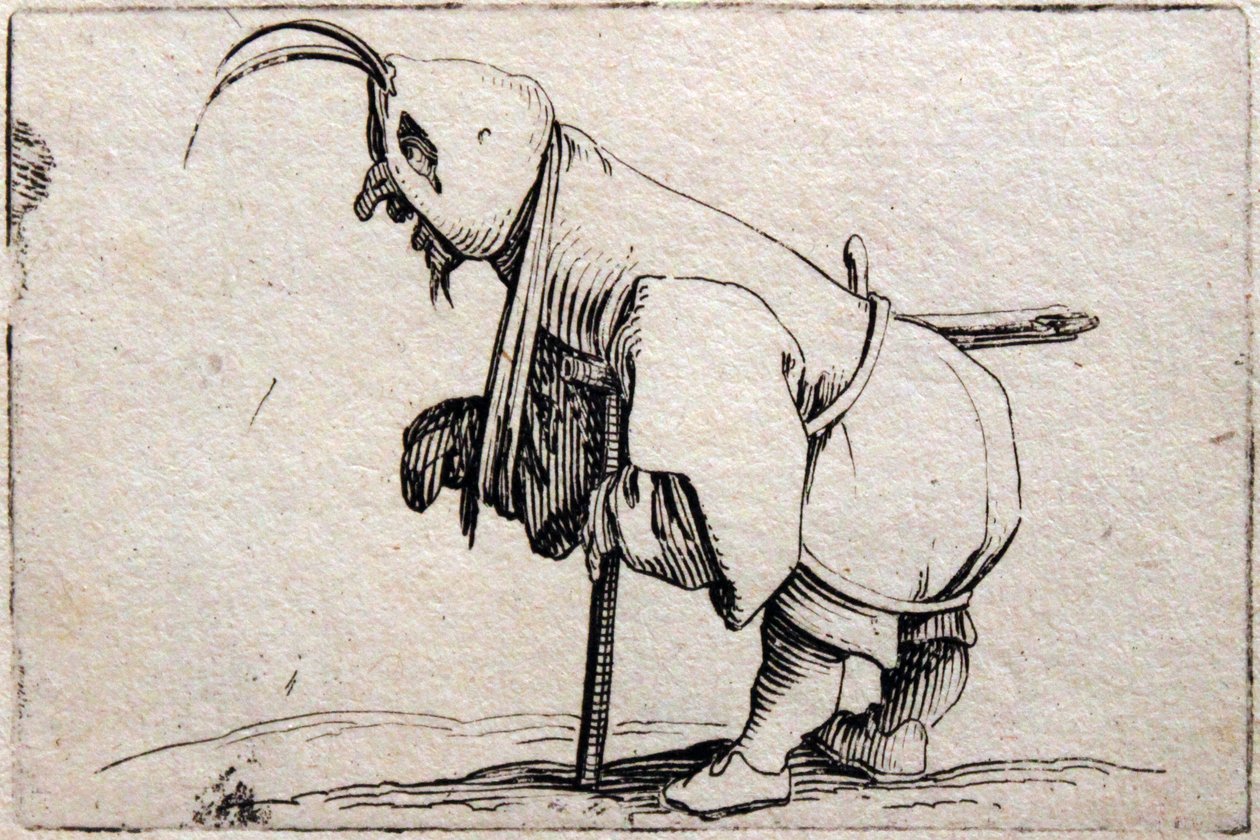 Różne figurki Gobbiego autorstwa Jacques Callot