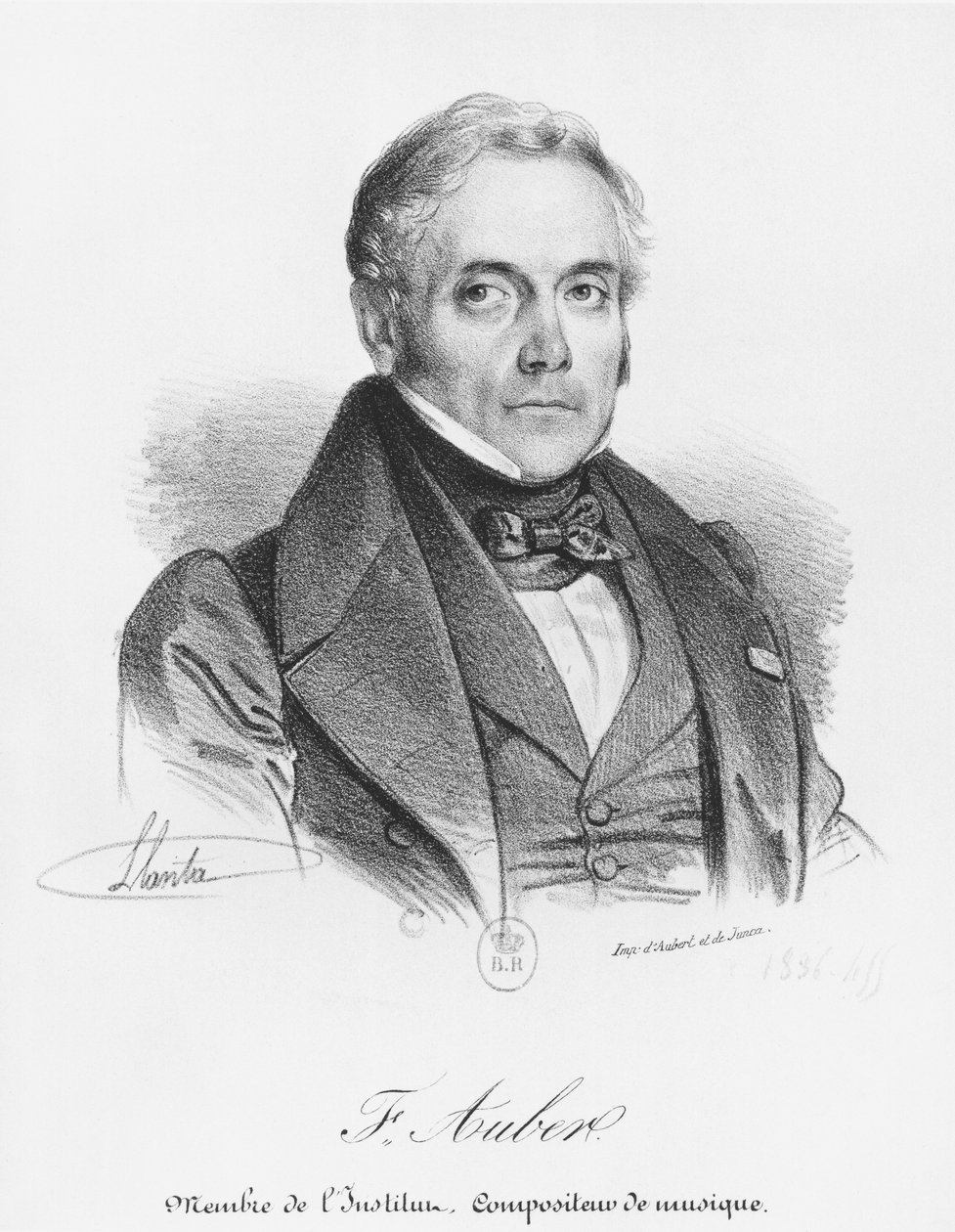 Duch Auber (1782-1871) autorstwa Jacques Francois Gauderique Llanta
