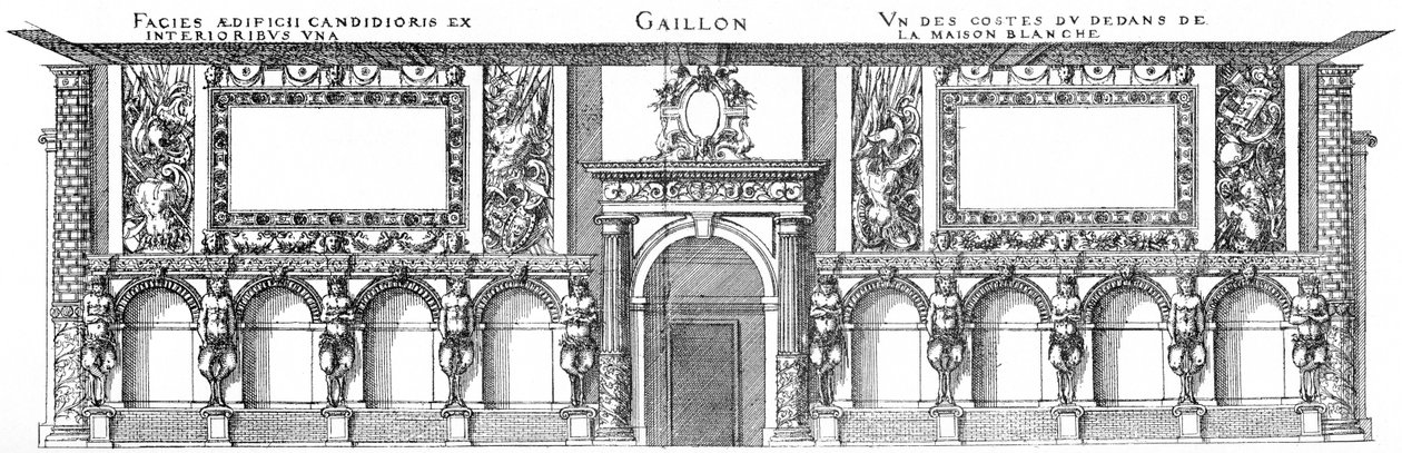 Gaillon jedna z wewnętrznych ścian Maison Blanche autorstwa Jacques I Androuet du Cerceau