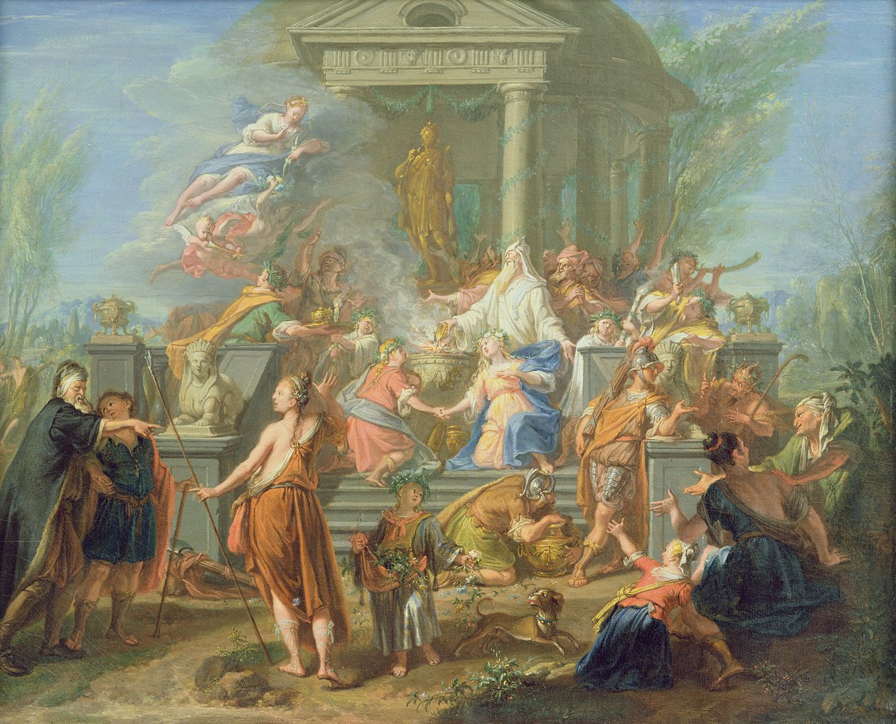 Ofiara Ifigenii, c.1720-25 autorstwa Jacques Ignatius de Roore