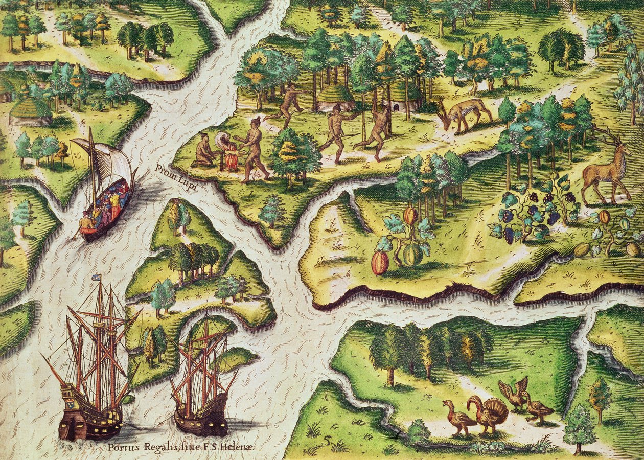 Francuzi przybywają do Port Royal, z 