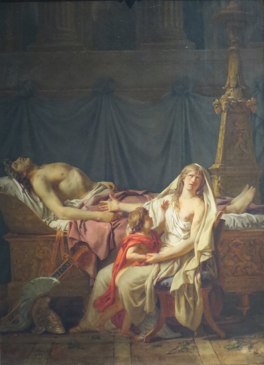 Andromacha w żałobie po Hektorze autorstwa Jacques Louis David