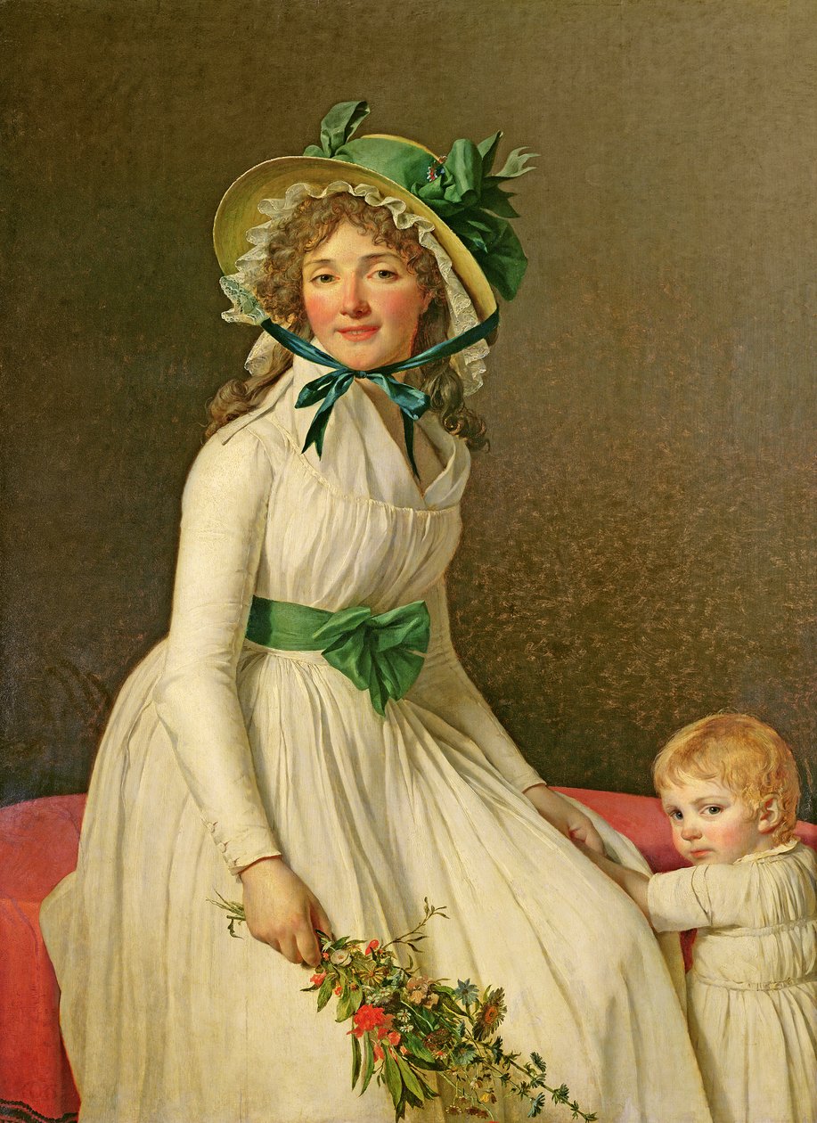 Madame Pierre Seriziat (z domu Emilie Pecoul) z synem Emilem (ur. 1793) 1795 autorstwa Jacques Louis David
