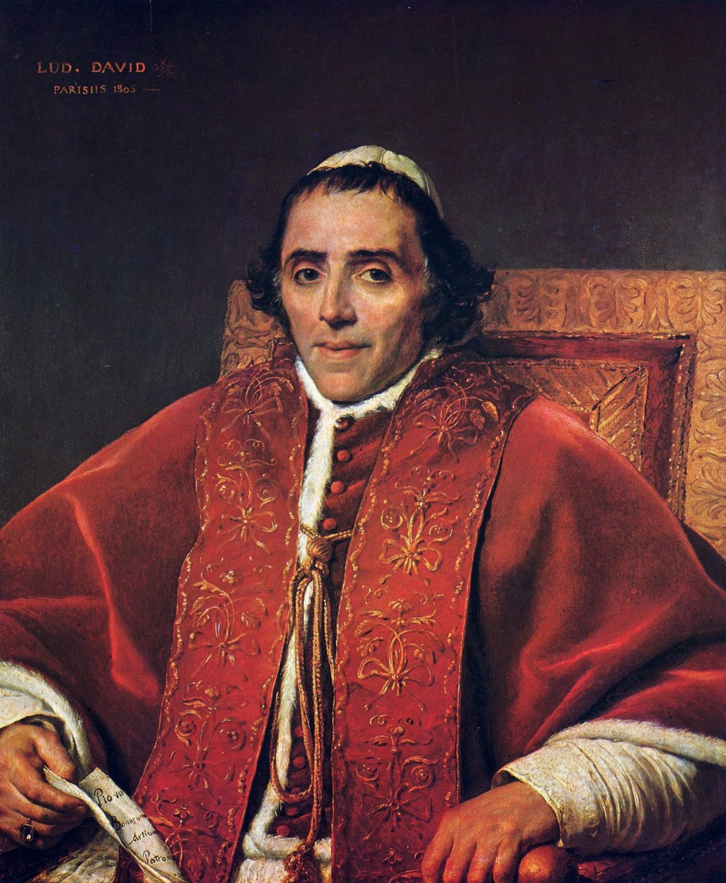 Portret papieża Piusa VII autorstwa Jacques Louis David