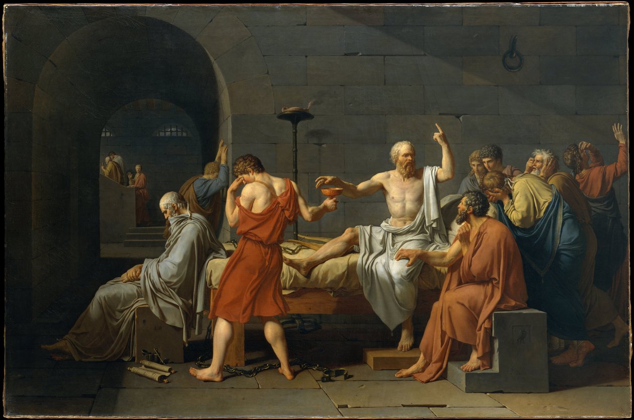 Śmierć Sokratesa autorstwa Jacques Louis David