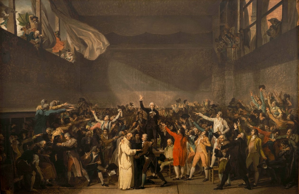Przysięga Kortu Tenisowego, 20 czerwca 1789, 1791 autorstwa Jacques Louis David