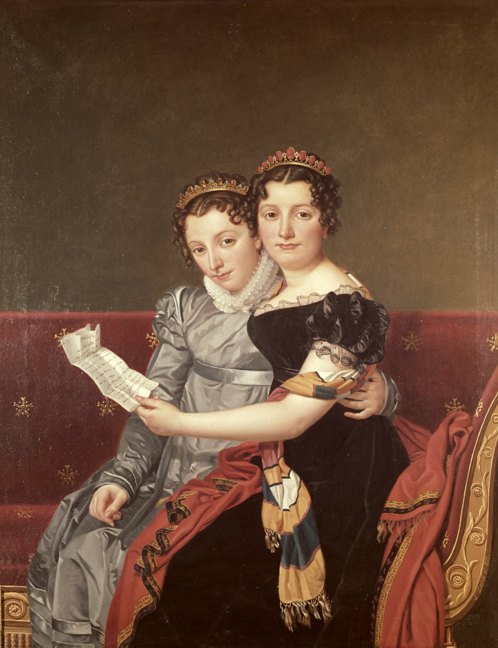 Zenaide (1801-54) i Charlotte (1802-39) Bonaparte, 1822 autorstwa Jacques Louis David