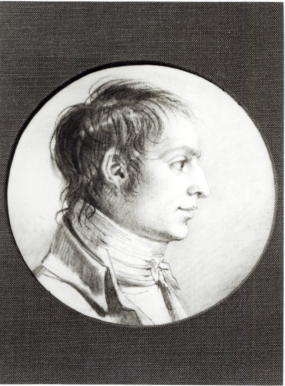 Portret przypuszczalnie Joseph Bonaparte (1768-1844) (pierre noire na welinie) autorstwa Jacques Reattu