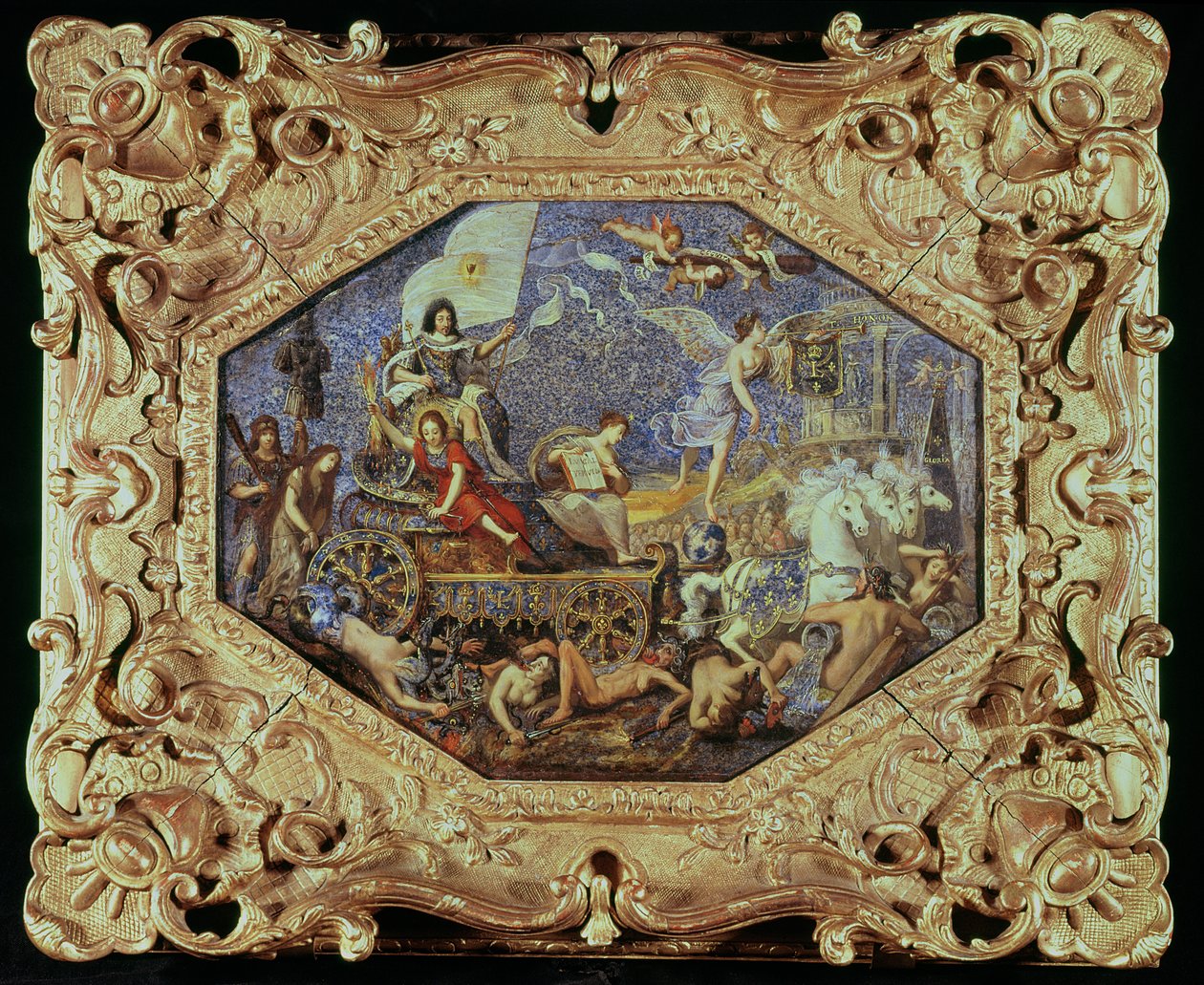 Triumf Ludwika XIII (1601-43) nad wrogami religii, 1642 autorstwa Jacques Stella