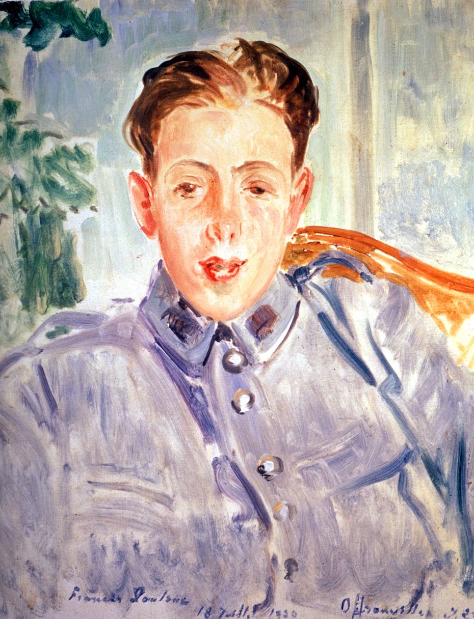 Francis Poulenc jako żołnierz autorstwa Jacques Emile Blanche