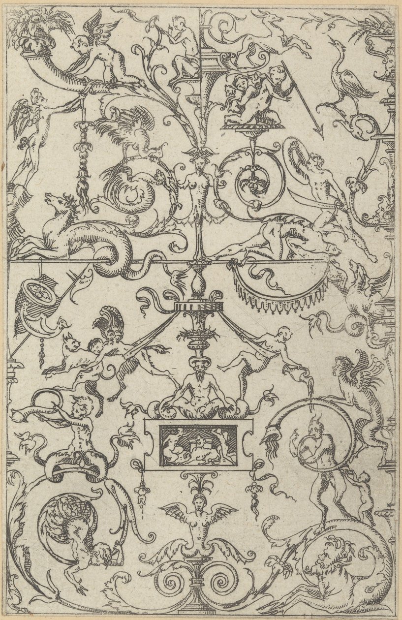 Panel groteskowy, 1550. autorstwa Jacques Androuet Du Cerceau