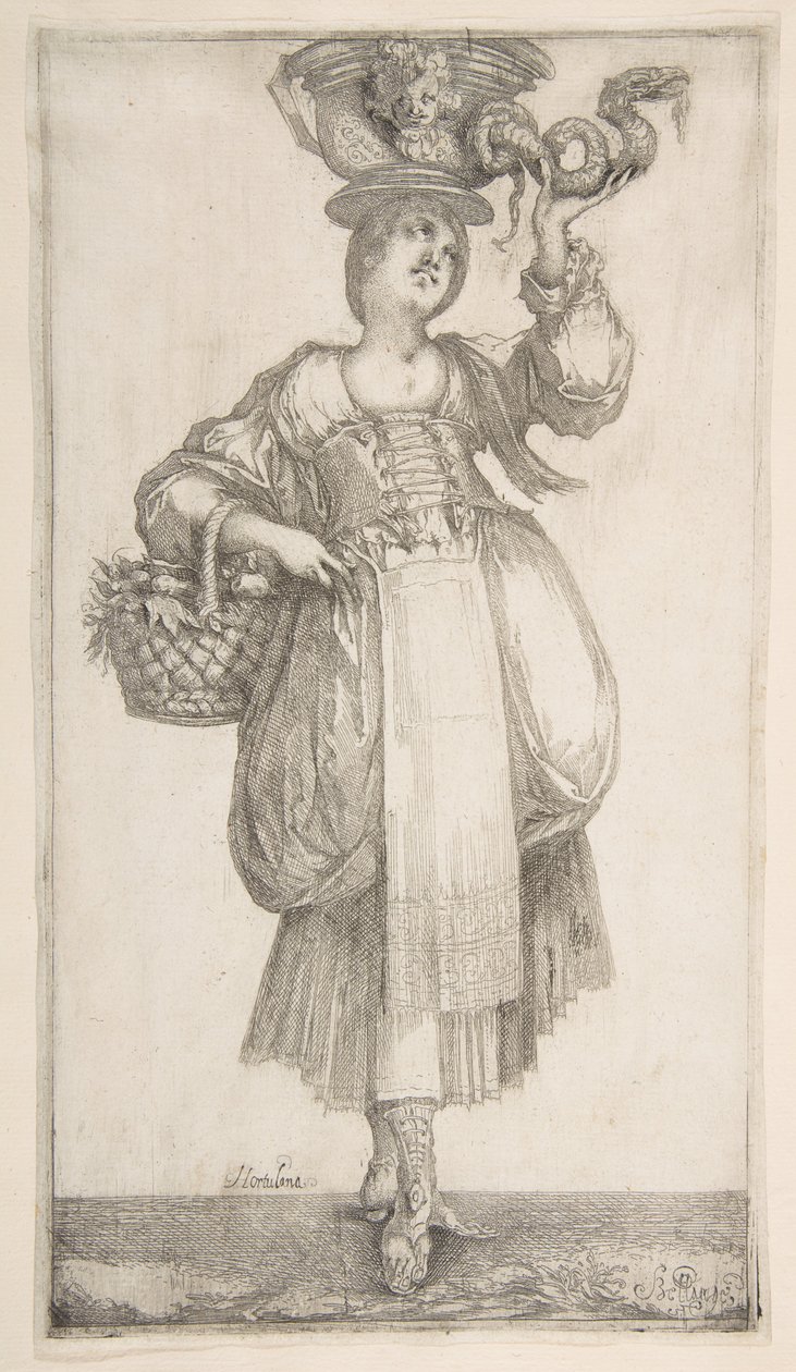 Hortulana, z serii Hortulanae, 1611. autorstwa Jacques Bellange